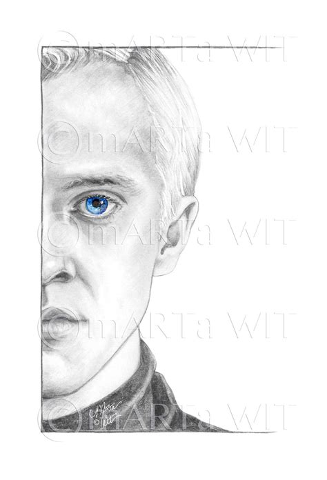 Hp08 Fan Art Print Draco Malfoy In 2021 Harry Potter Art Drawings