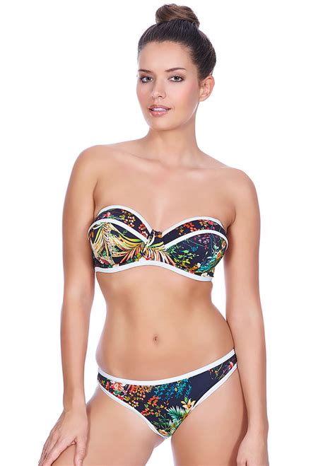 Freya Club Tropicana UW Padded Bandeau Bikini Top Dolphin Swimware