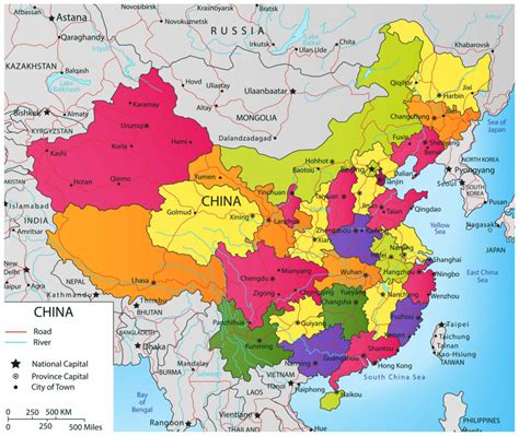 China Political Map | Mappr