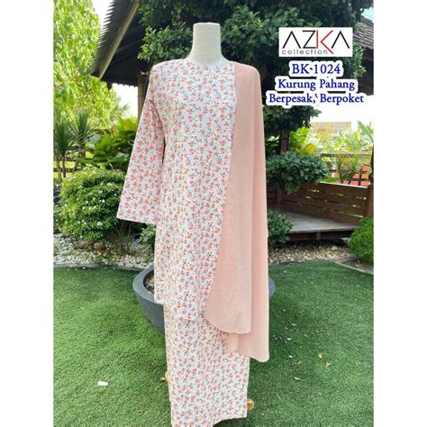 Baju Kurung Pahang Berpoket V20 By AZKA COLLECTION Baju Kurung Cotton