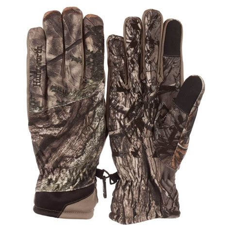 Huntworth Mens In Velvet Fleece Stealth Hunting Gloves Hiddn Camo