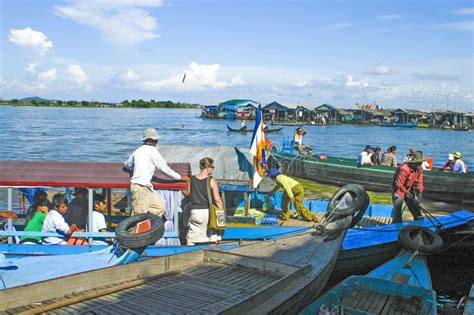 Makong River At Kampong Chhnang Province Of Cambodia Editorial Image