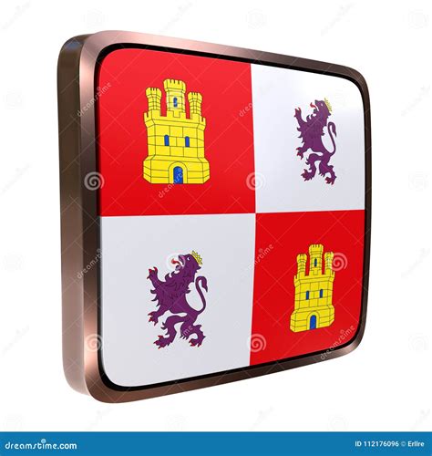 Castilla Leon Community Flag Stock Illustration Illustration Of