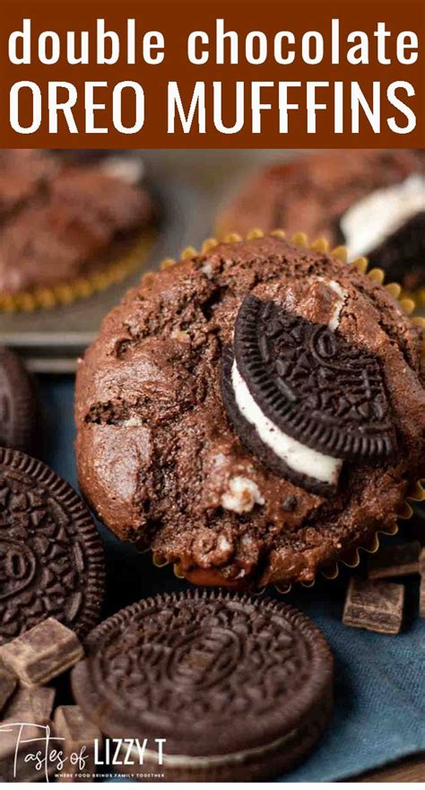 Oreo Double Chocolate Chip Muffins Recipe Tastes Of Lizzy T