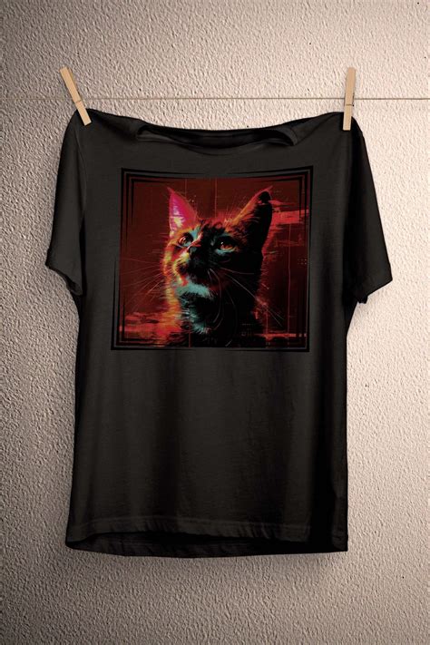 Psychedelic Weirdcore Cat T Shirt Vapourware Aesthetic Trippy Alt