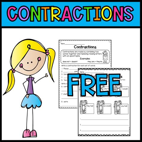 Contractions Worksheet Smiling And Shining In Second Grade