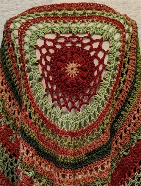 Mandala Poncho Digital Crochet Digital Download Crochet Etsy