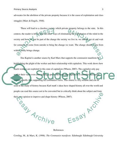 Primary Source Analysis Essay Example | Topics and Well Written Essays - 500 words - 5