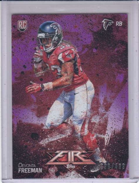 2014 Topps Fire Rookie Purple 147 Devonta Freeman 499 RC For Sale