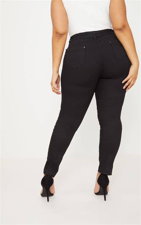 Plus Black Skinny Jeans Prettylittlething Usa