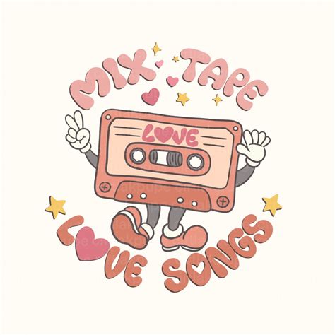 Valentine day png retro valentine png shirt design love tape love songs