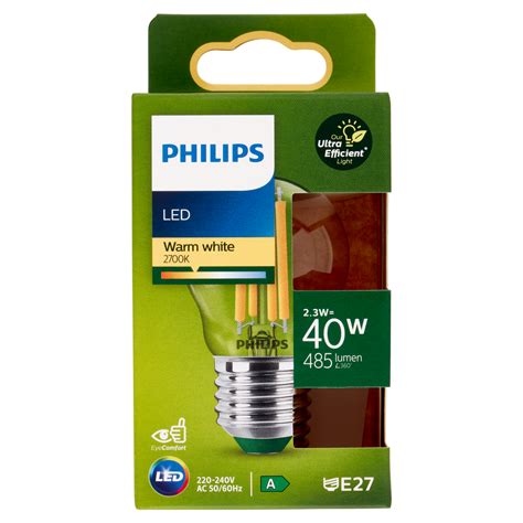 Philips Led Sfera Vetro Filamento W E K Carrefour