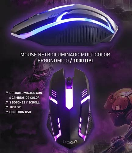 Combo Gamer Teclado Mouse Retroiluminado Noga Nkb 91 Usb En Venta