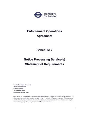 Fillable Online Tfl Gov Eops Schedule Statement Of Requirements