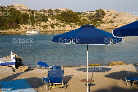 Rodos Island Beach Resort Stock Photo - Download Image Now - Alley ...