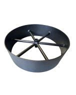 10" Carriage Style Metal Smoker Wheel for BBQ pits | BBQ Smoker Supply