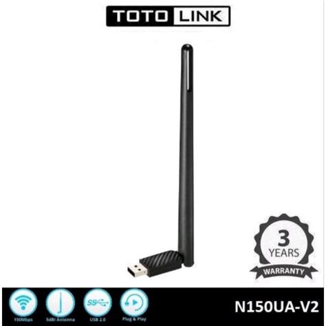 Totolink N Ua V Usb Wifi N Receiver With Antenna Shopee Malaysia