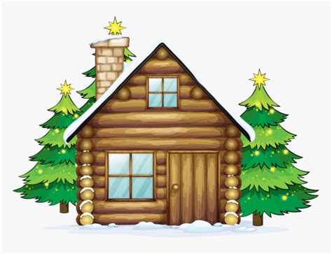 Winter Scene Clipart At Getdrawings Santa Claus House With Chimney Hd Png Download