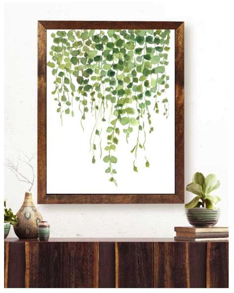 Botanische Wandkunst Eukalyptus Wand Kunst grün Wand Dekor Etsy de