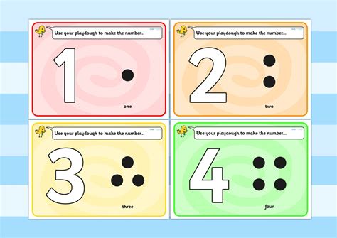 Simple Number Playdough Mats 1 10 Playdough Playdough Mats