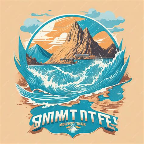 Premium Vector | Illustration vector island with mountain