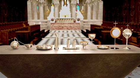 Liturgical Vestments From Castelbajac Silver Dishes Lined With Gold