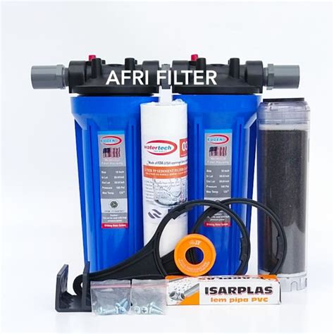 Jual Paket Filter Air Zat Berbesi Siap Pakai Blue 10 Drat 3 4 SP