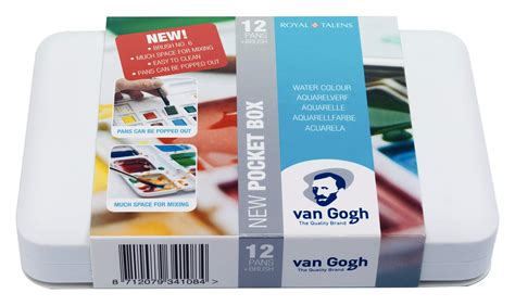 Van Gogh Watercolor Paint Set Plastic Pocketbox Half Pan General