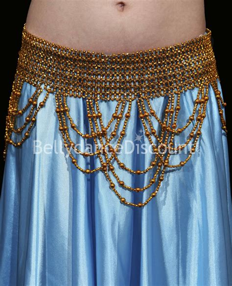 Gold Beaded Oriental Dance Belt 18 00