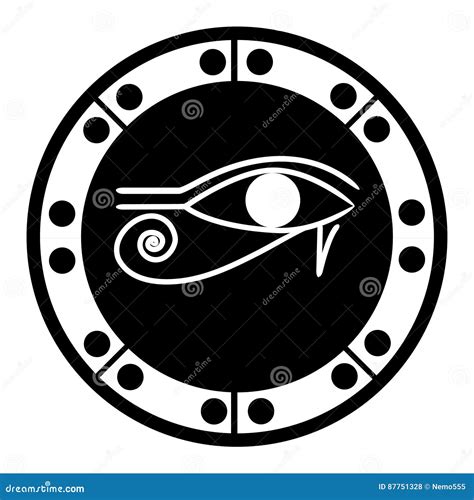 Ancient Egyptian Hieroglyph Amulet Eye of Horus Depicted Stock Vector ...