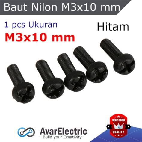 Jual Hitam Baut Nylon M X Mm Pilar Spacer Pcb M Standoff M X Mm