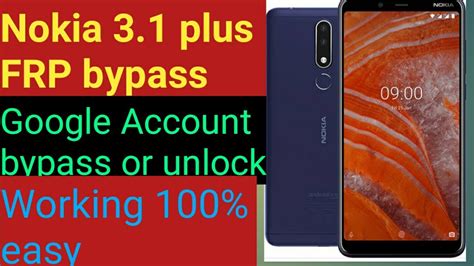 Nokia 3 1Plus FRP Bypass Or Google Account Unlock YouTube