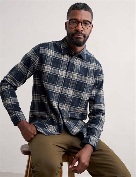 Pure Cotton Checked Flannel Shirt Seasalt Cornwall Mands