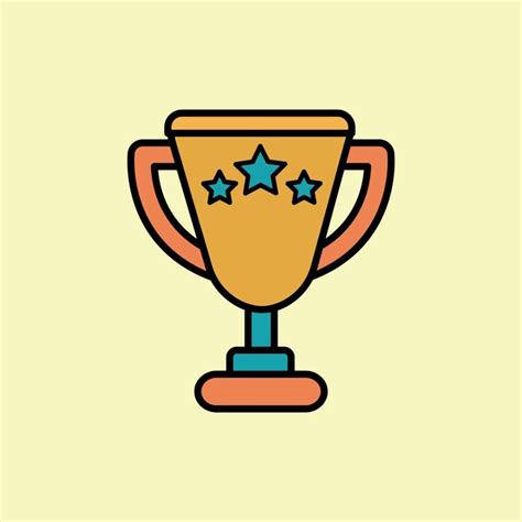 Premium Vector Award Trophy Icon Champion Trophy Vector Illustration