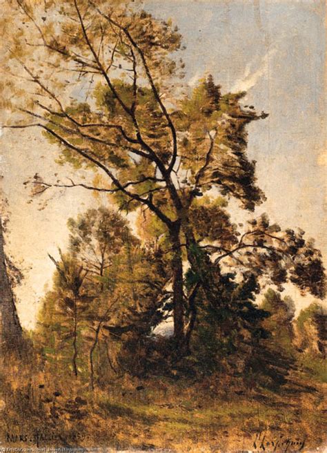 Artwork Replica Landscape With Cluster Of Trees By Henri Joseph