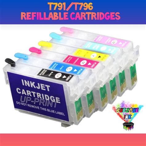 T791t796 Refillable Cartridges For Epson Artisan 1430stylus 1400 With Auto Reset Chip