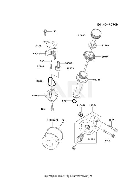 Kawasaki FC150V GS30 4 Stroke Engine FC150V Parts Diagram For