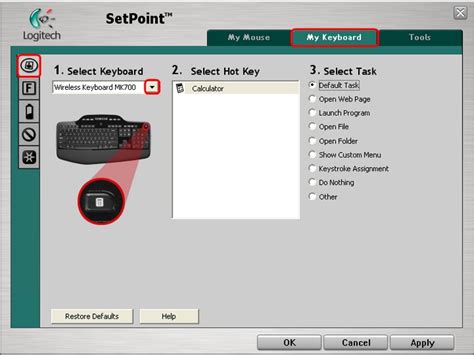 Customizing my MK710 keyboard with Logitech software (SetPoint)