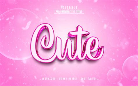 Cute Pink Cursive 3d Text Effect Free Photoshop Psd File