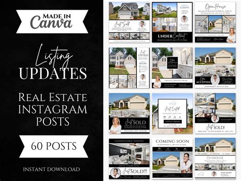 60 Real Estate Social Media Listing Update Posts Real Estate Marketing