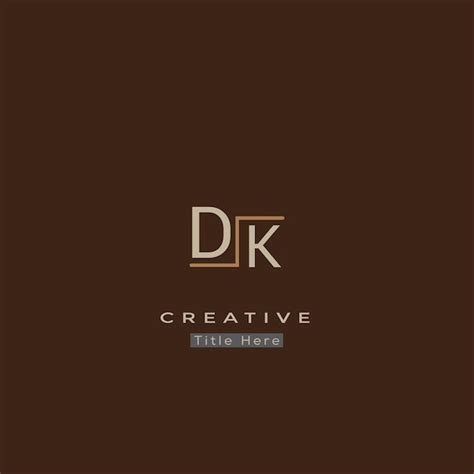 Logotipo De Las Letras Elegantes Modernas Iniciales De DK Vector Premium