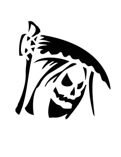 Grim Reaper Pumpkin Carving Stencils