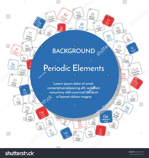 Chemistry Background Elements Periodic System On Stock Vector (Royalty ...