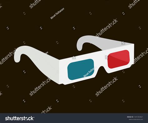 Vector Realistic 3d Glasses Red Blue Stock Vector (Royalty Free ...