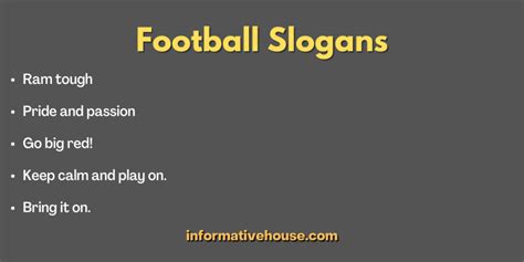 168 Funny Football Slogans And Sayings For Posters Informative House