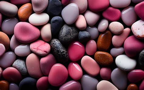 Premium Photo Colorful Pebbles As Background Top View Sea Stones