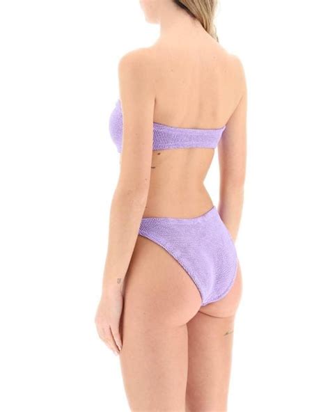 Hunza G Jean Bikini Set In Purple Lyst