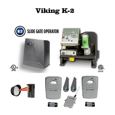 Viking K2 Residential Slide Gate Operator Vik Va K2nx Viking Access Driveway Gate Control Safety