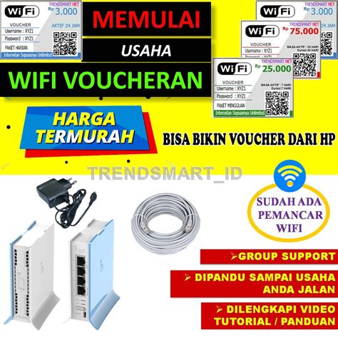 Jual PAKET USAHA WIFI VOUCHER VOCER HOTSPOT INTERNET RT RW NET LENGKAP