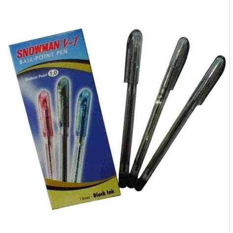 Pulpen Snowman V 1 Hitam 1 Pcs